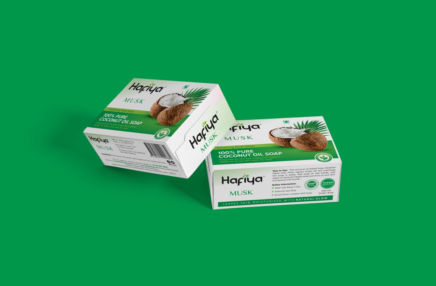 Hafiya 100% Coconut Oil - Musk Soap