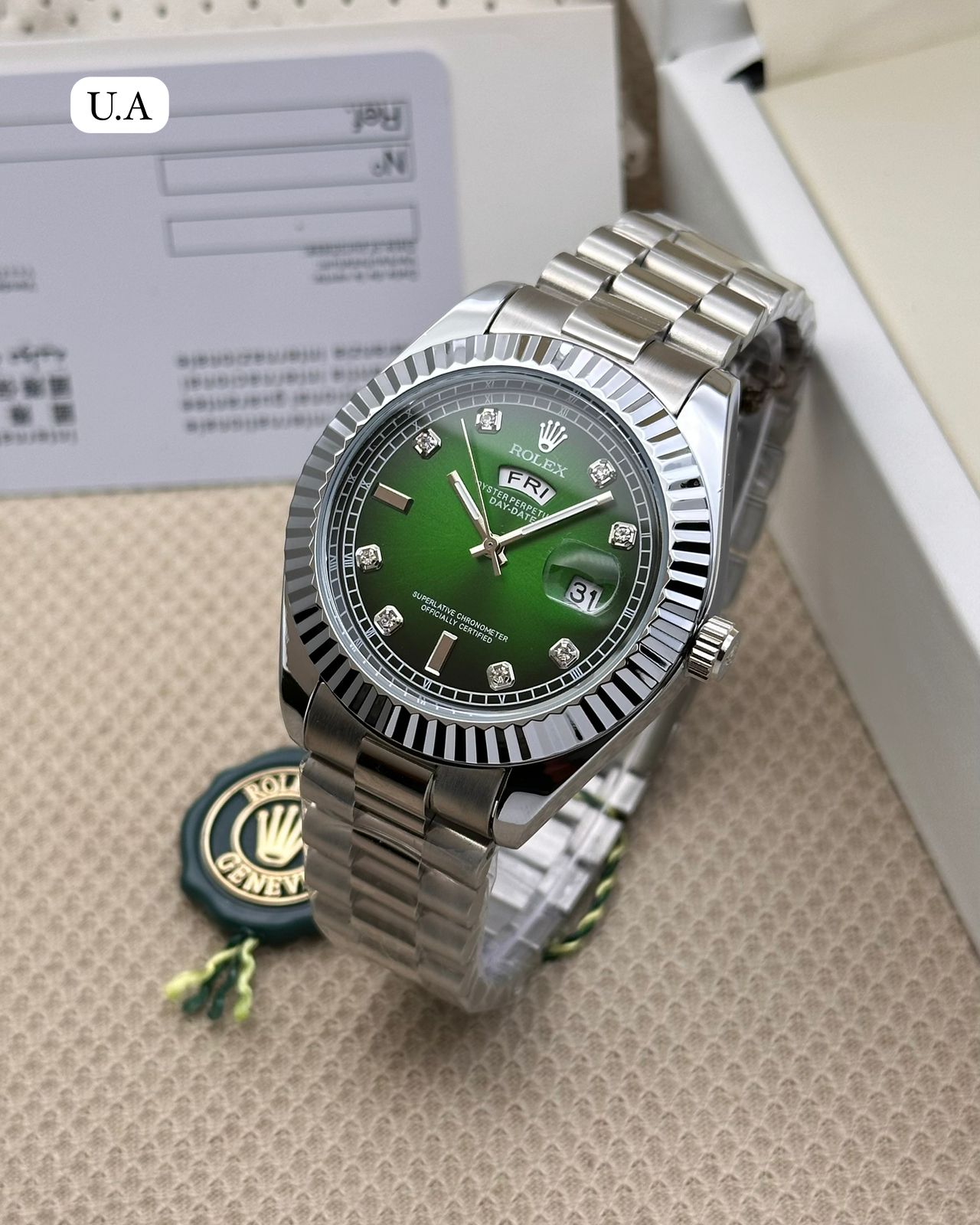 New Rolex Redefine the Time & Days  of Man's Watch Silver,Green