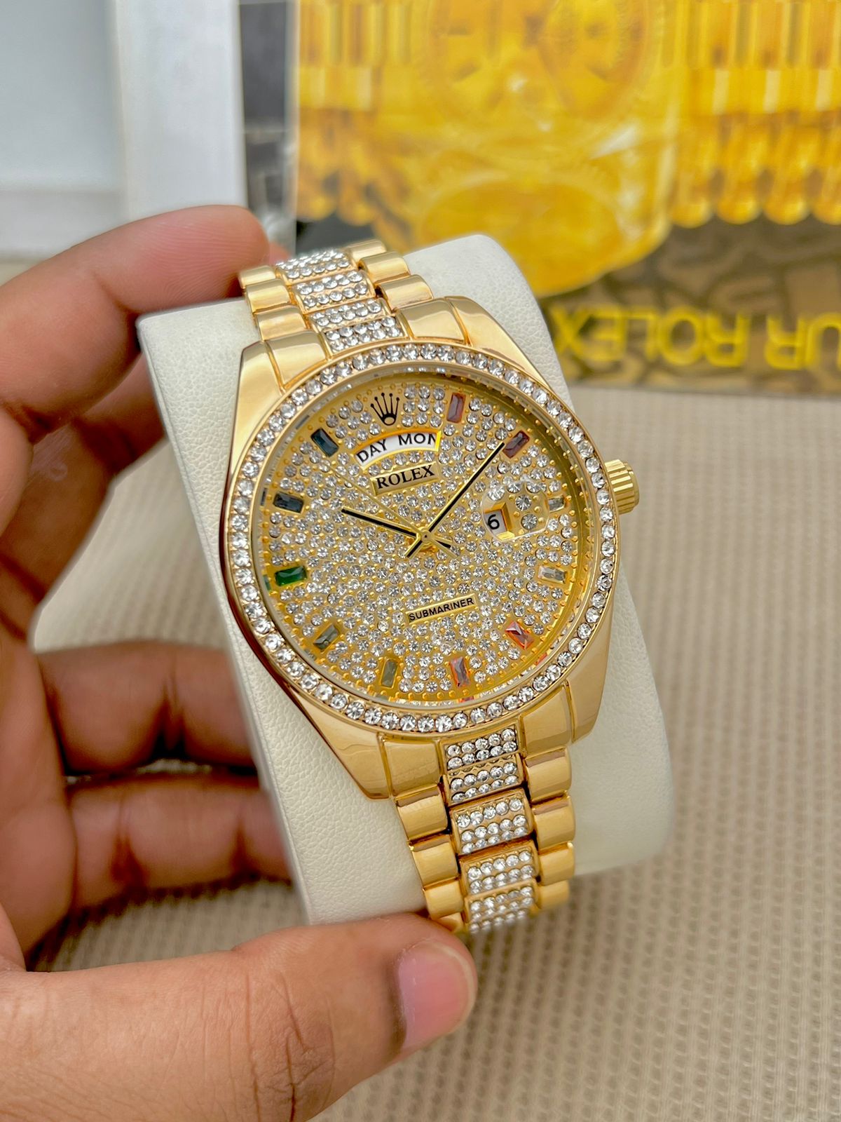 High quality Rolex Men’s Daimond Date & day 7A Watch