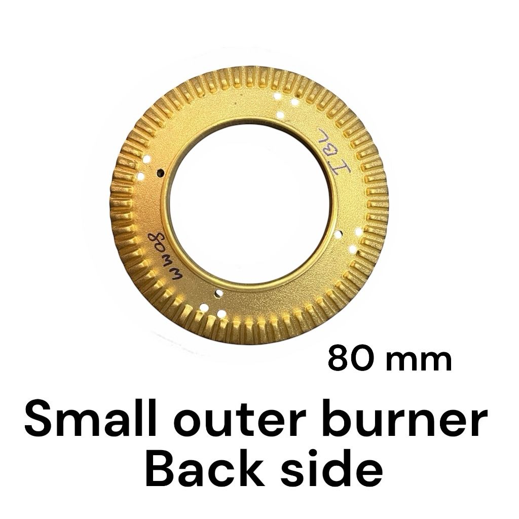 Kaff Full Brass Burner Cap & Flame Spreader Set – All Sizes for Gas Hob/Cooktop (Large 120mm, Medium 100mm, Small 80mm)#