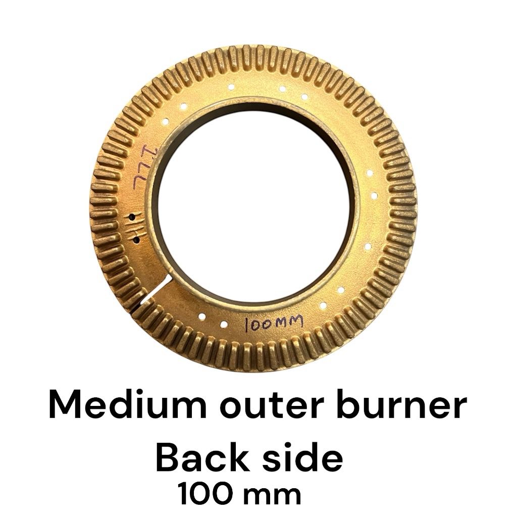 Kaff Full Brass Burner Cap & Flame Spreader Set – All Sizes for Gas Hob/Cooktop (Large 120mm, Medium 100mm, Small 80mm)#