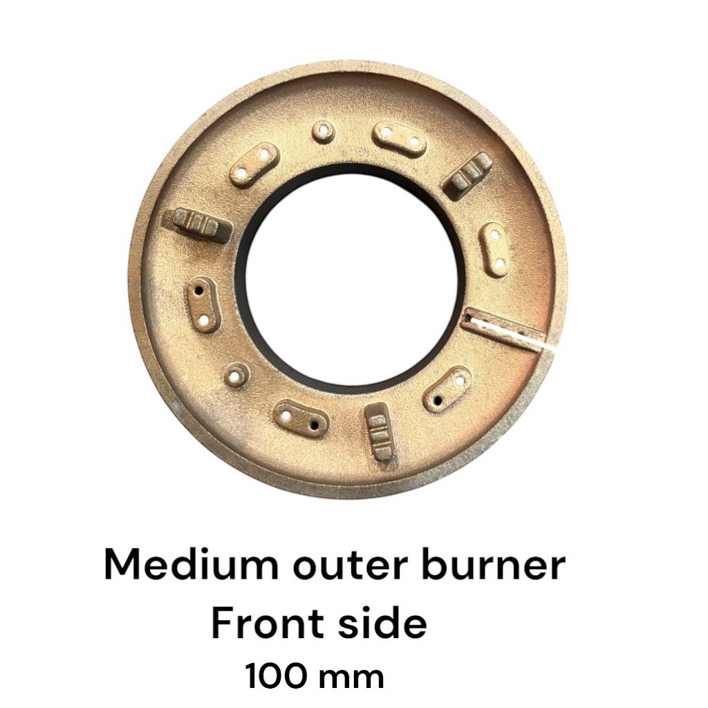 Kaff Full Brass Burner Cap & Flame Spreader Set – All Sizes for Gas Hob/Cooktop (Large 120mm, Medium 100mm, Small 80mm)#