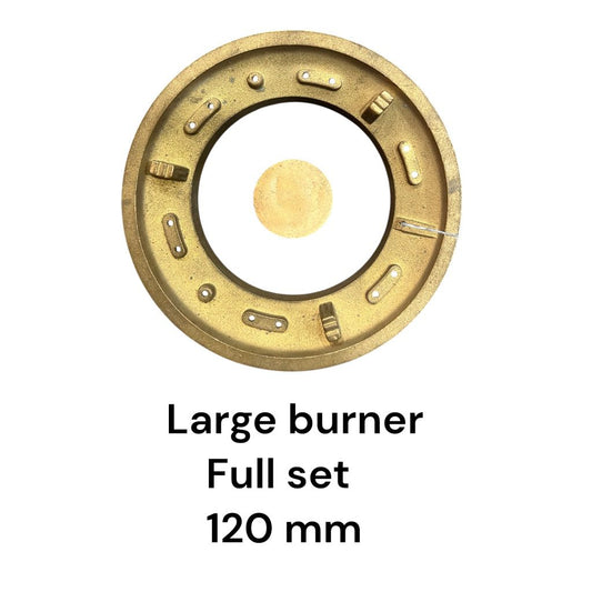 Kaff Full Brass Burner Cap & Flame Spreader Set – All Sizes for Gas Hob/Cooktop (Large 120mm, Medium 100mm, Small 80mm)#