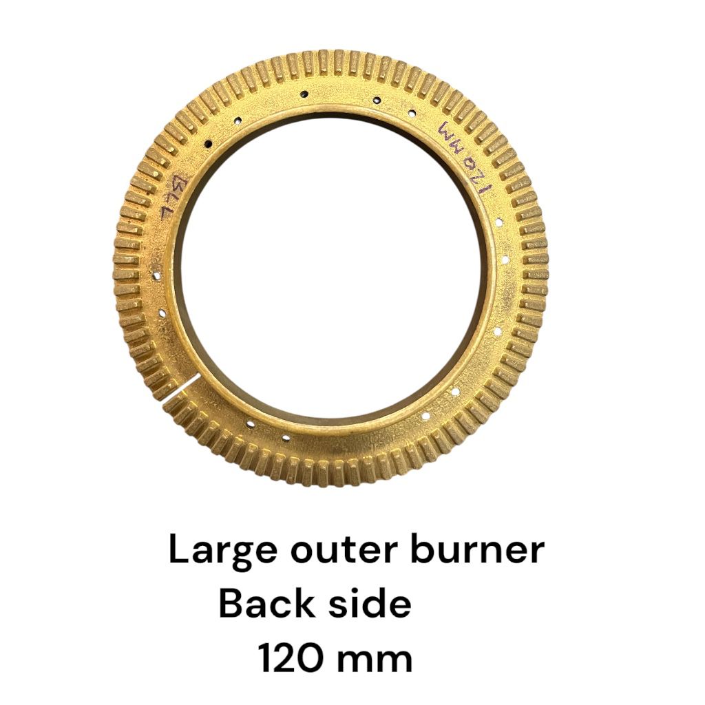 Kaff Full Brass Burner Cap & Flame Spreader Set – All Sizes for Gas Hob/Cooktop (Large 120mm, Medium 100mm, Small 80mm)#
