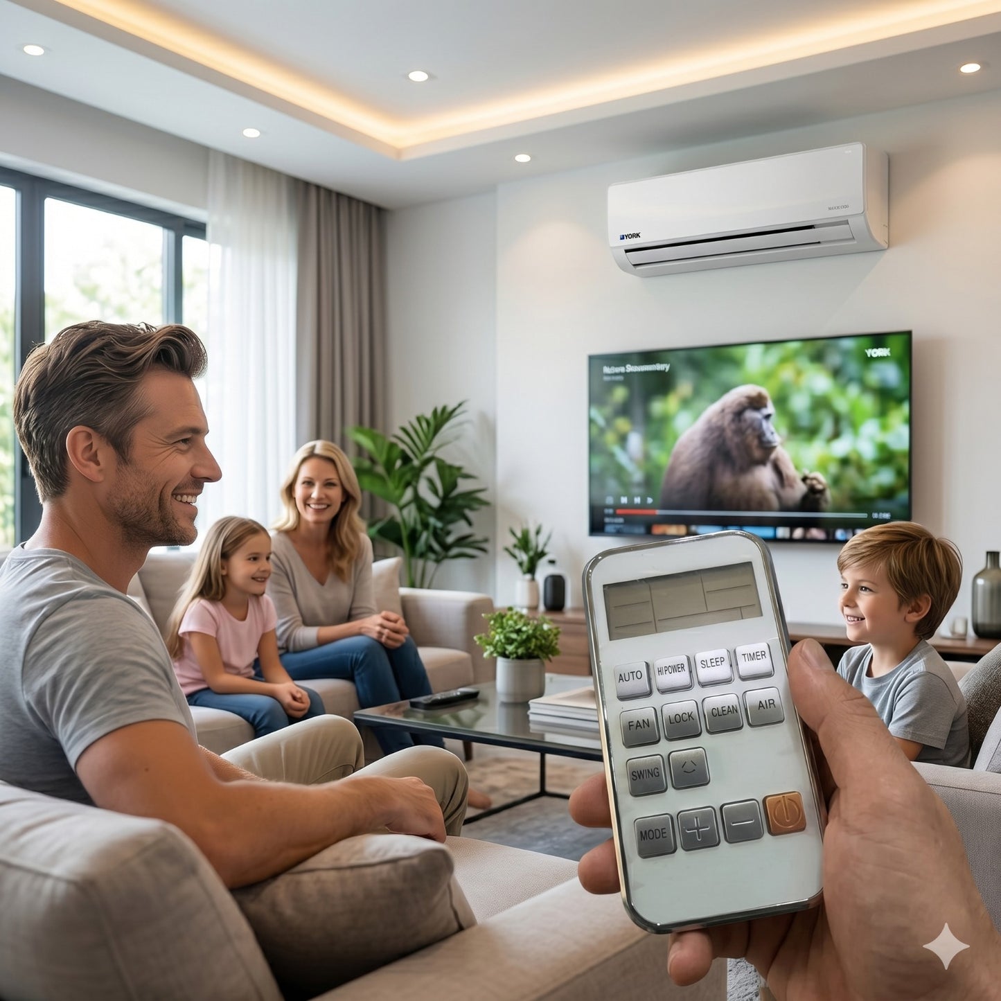 York AC Remote Control – Compatible Replacement with Hi Power Mode India