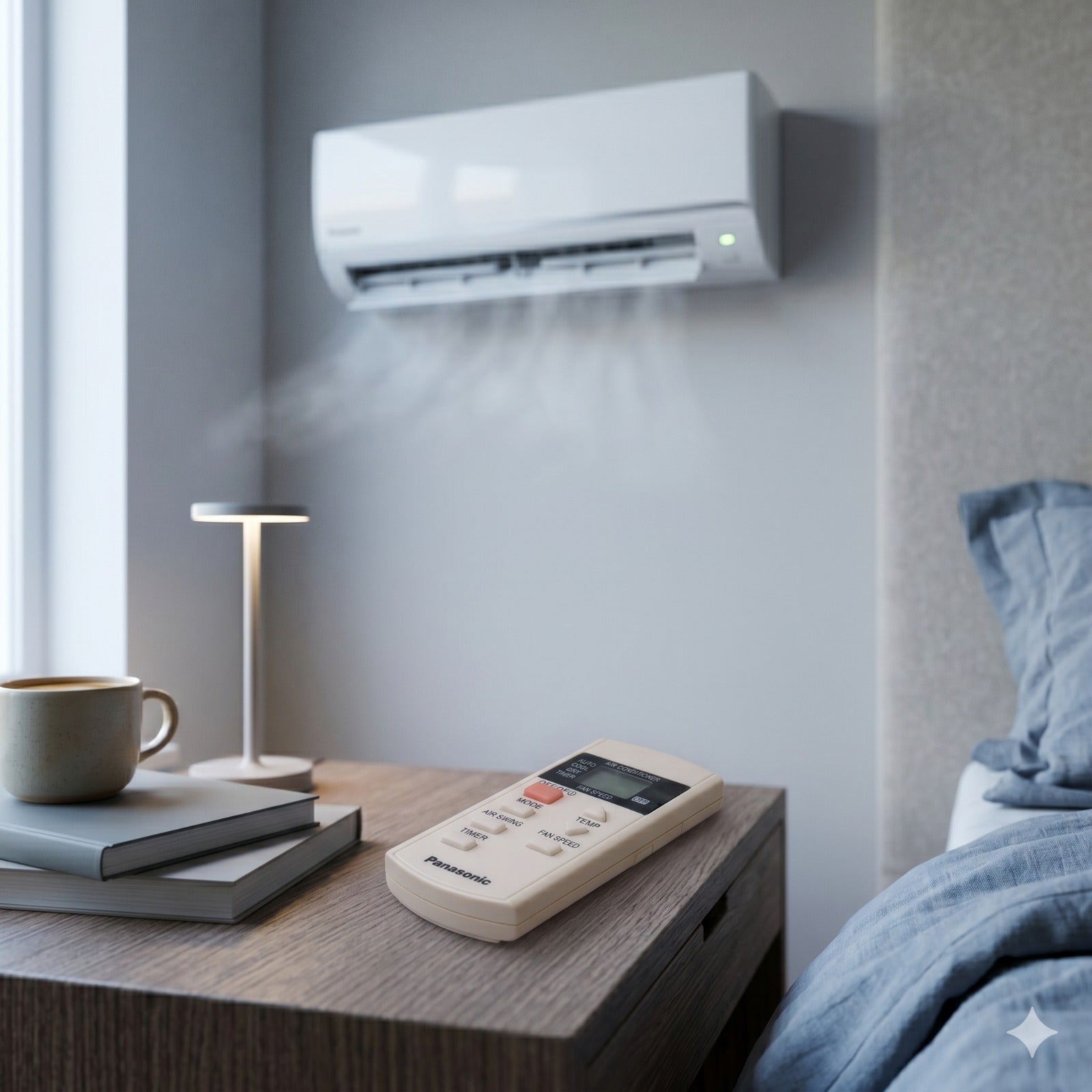 Panasonic Split AC Remote 44A features — temperature modes timer sleep India Faritha