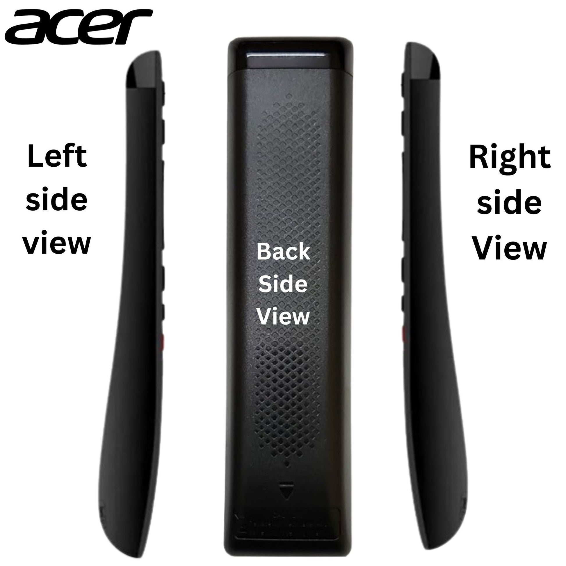 Acer Smart LED TV Remote back view — 2 AAA batteries IR no programming India Faritha