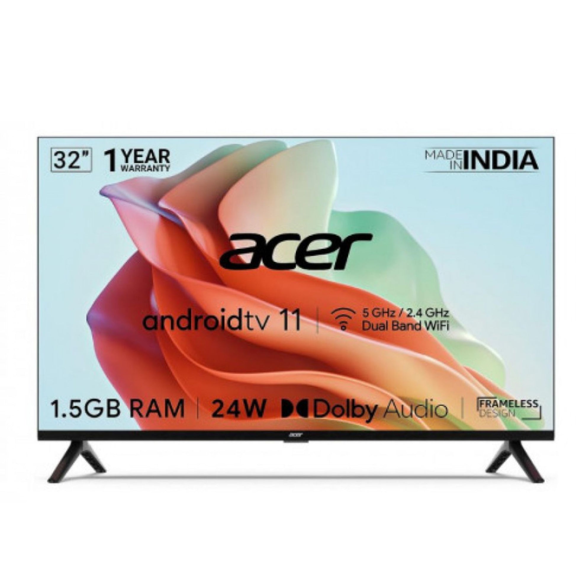Acer Smart TV Remote front view with features — Hotstar Netflix YouTube Prime India Faritha