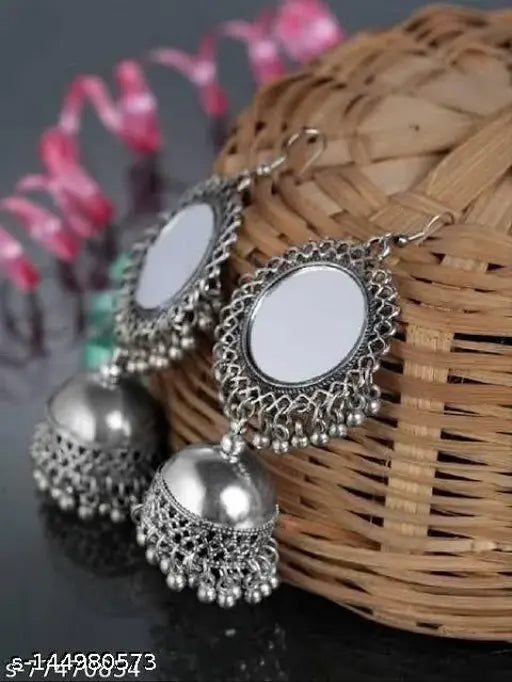 Oxidised Silver Earrings and Studs Collection Set of 4 India