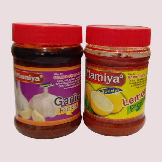 Mamiya Pickles Combo (Garlic & Lemon Pickle) – 300g Each