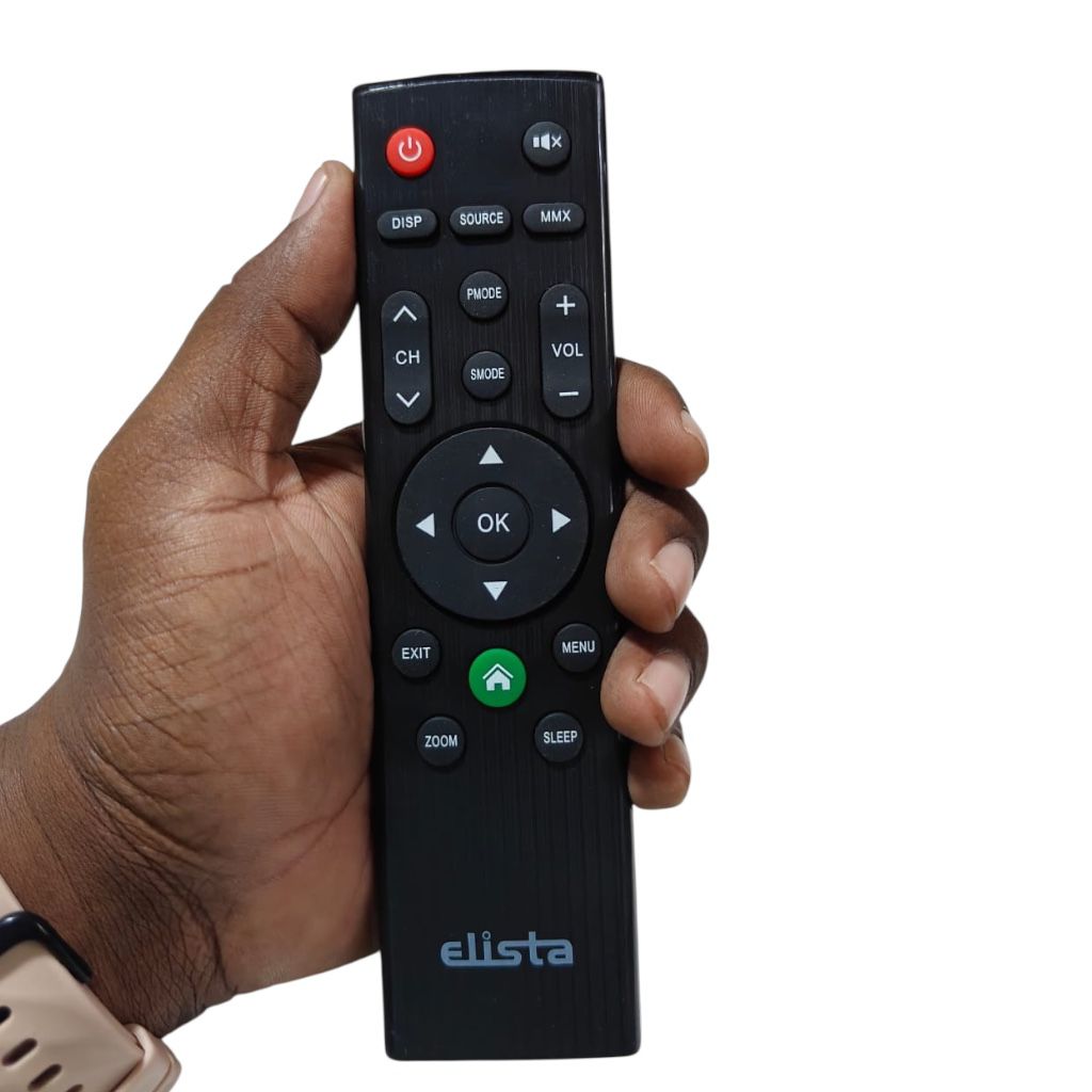 Dista smart TV remote control replacement with home button black design