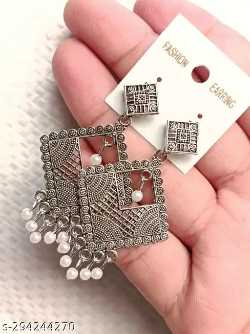 Unique Oxidised Silver Jhumkhas Earrings and Studs Pack of 4 India
