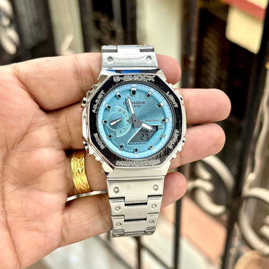 G-SHOCK GM-2110D-2B Inspired Full Metal Men's Watch – 7AA Analog-Digital | 45mm Dial