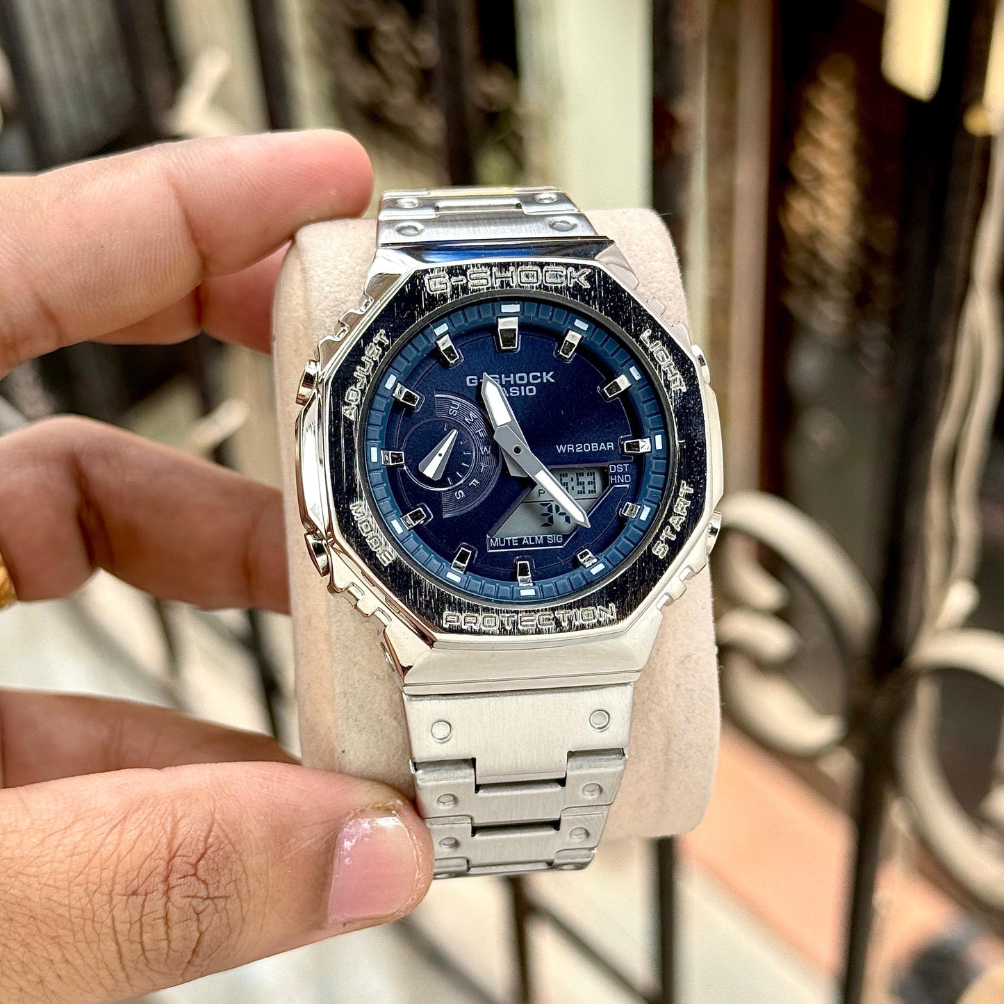 G-SHOCK GM-2110D-2B Inspired Full Metal Men's Watch – 7AA Analog-Digital | 45mm Dial