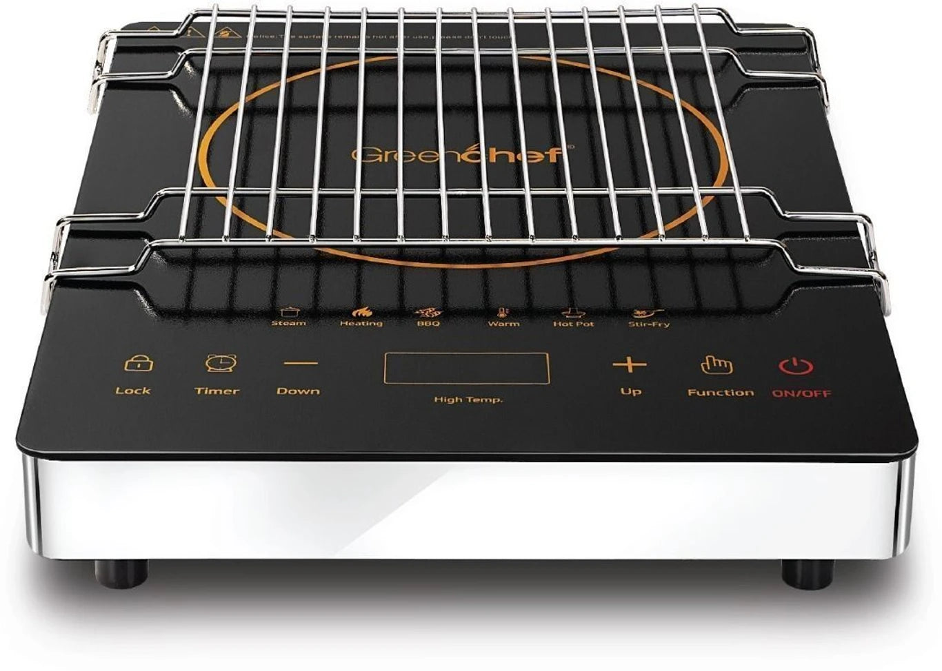 Greenchef 2200W infrared cooktop with touch panel and LED display