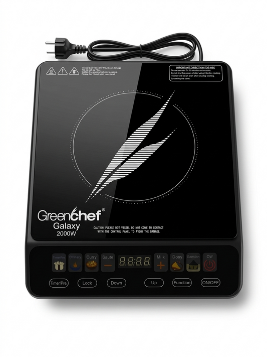 Greenchef Galaxy 2000W induction cooktop with touch panel