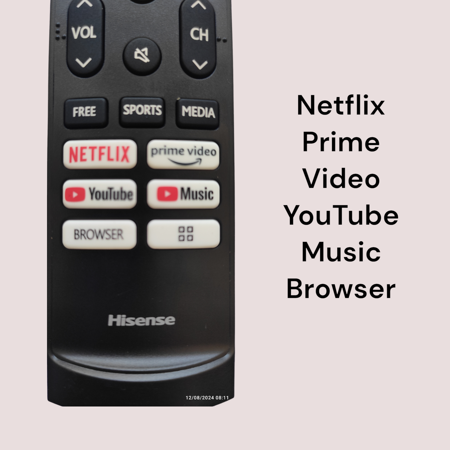 Original Hisense Smart TV Remote – Netflix, Prime Video, YouTube, Voice | Buy Online India