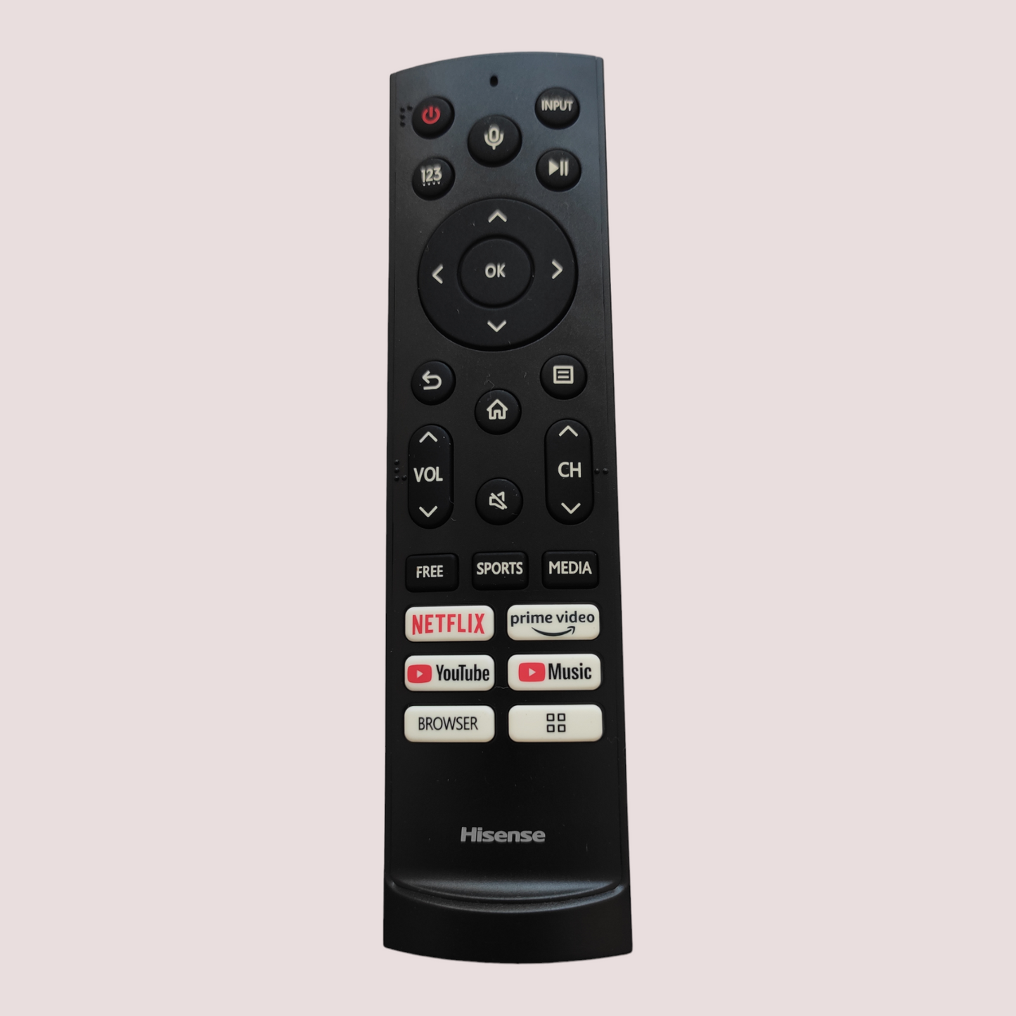 Original Hisense Smart TV Remote – Netflix, Prime Video, YouTube, Voice | Buy Online India