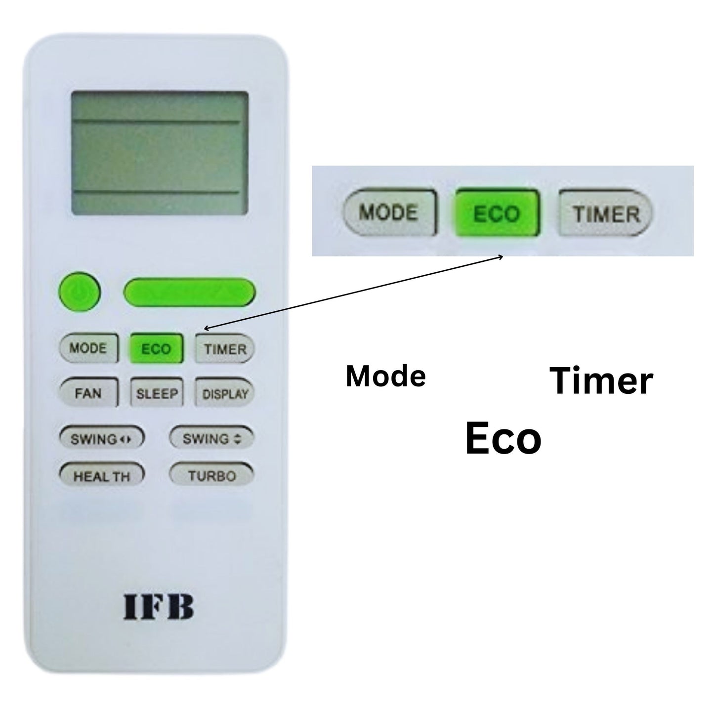 IFB Lloyd AC Remote AC10 buttons — temperature fan mode timer India Faritha