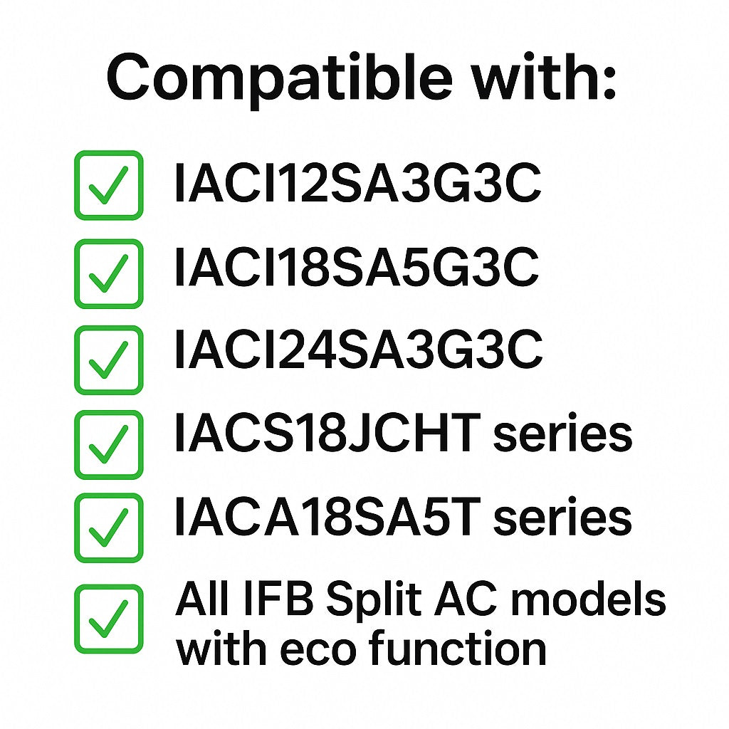 List of compatible models with green checkmarks on a white background