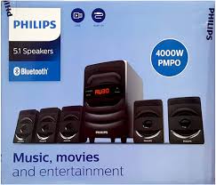 Philips 4000W 5.1 Speaker music,movies and entertainment
