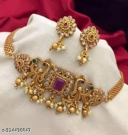 Princess Glittering Jewellery Set – Necklace and Earrings India