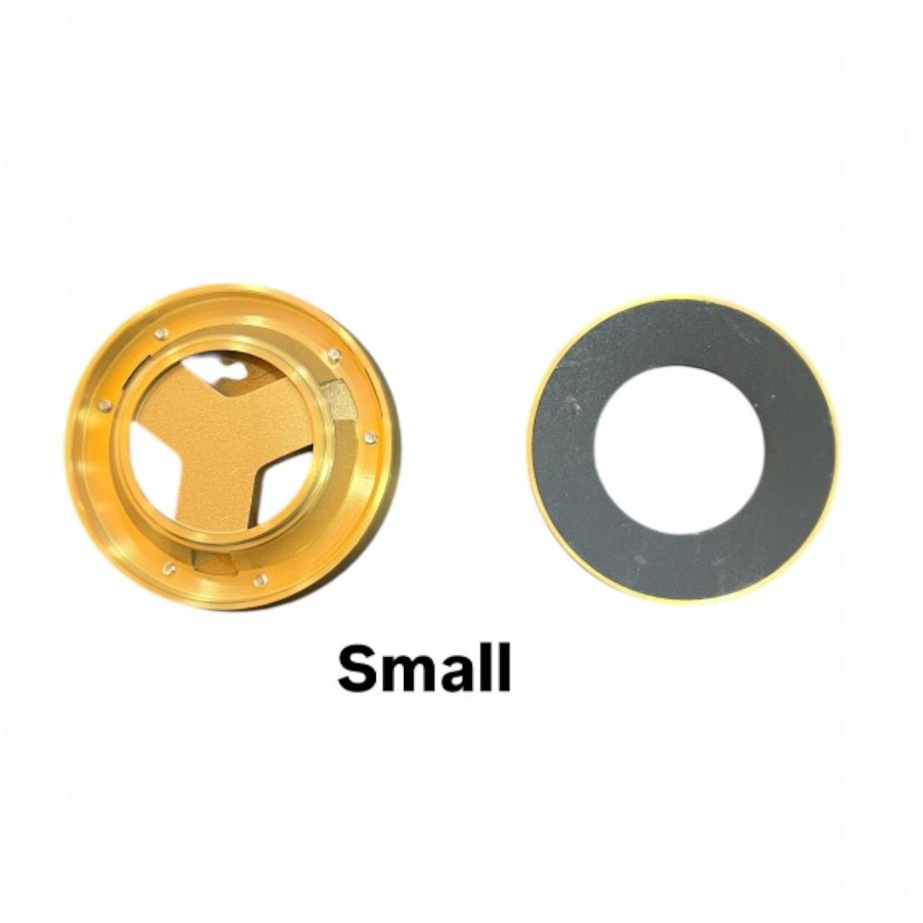 “Installation guide showing how to fit Kaff brass burner cap and flame spreader”