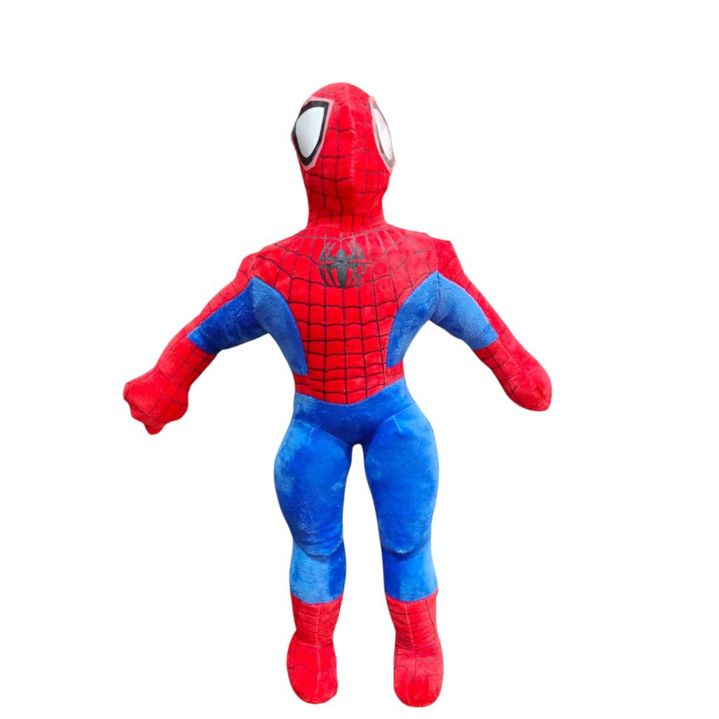 Soft Spider Man stuffed toy for kids with red blue costume back view