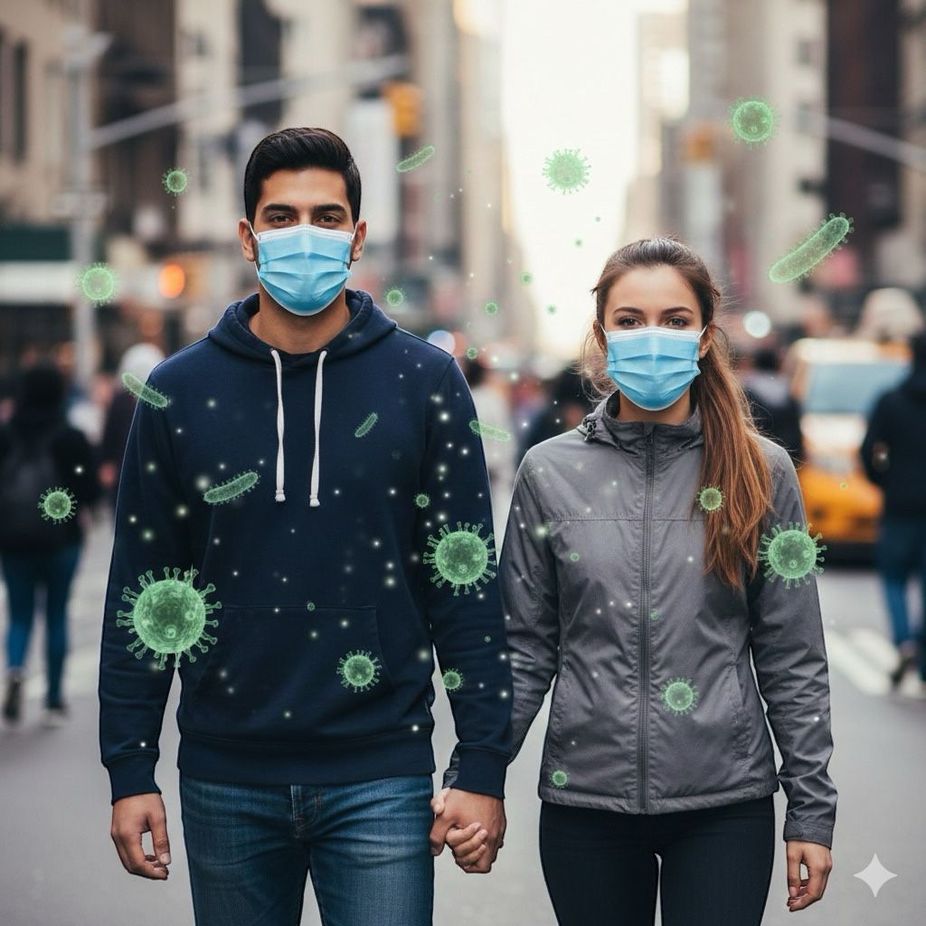 100-piece medical blue disposable face mask set for daily protection