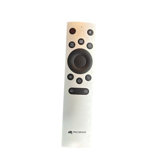 Micromax smart LED TV remote with voice control and navigation buttons