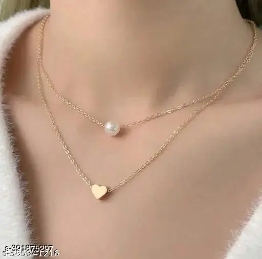 Twinkling Glittering Women Necklace Chain – India Model 2