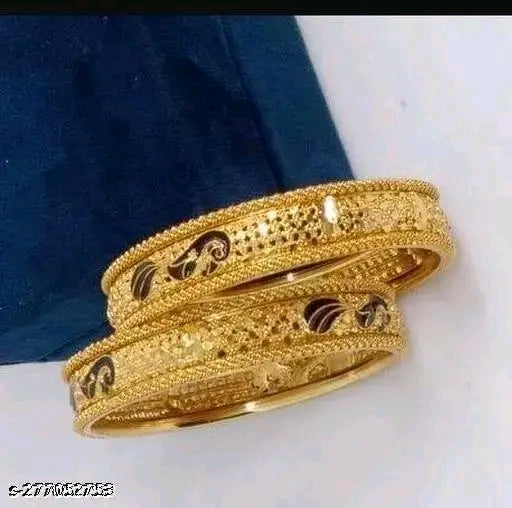 Allure Elegant Gold Plated Bangle Bracelet Set