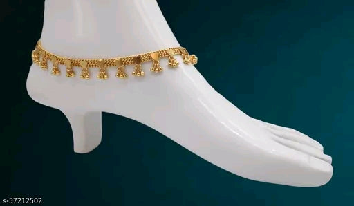 Beautiful Brass Gold-Plated Women Anklets India