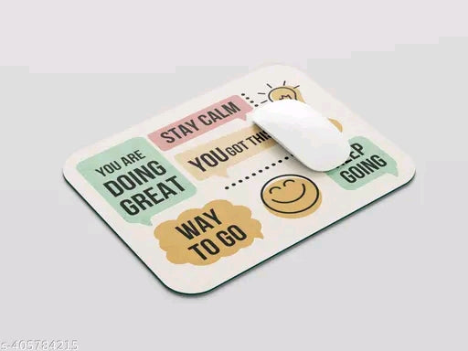 Premium Cream Rubber Mouse Pad – Smooth & Durable Design"