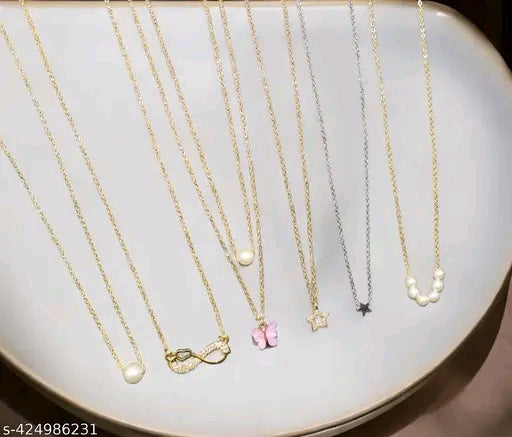 Twinkling fancy women necklace chain set — India Faritha 2026