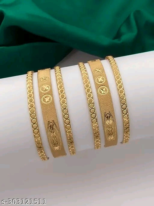 Shimmering Beautiful Bracelet &amp; Bangle (Pack of 1 Set In 6 Pcs)