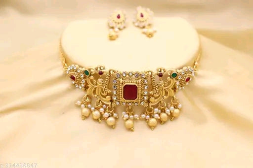 Princess glittering jewellery set necklace earrings — India Faritha 2026