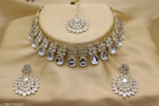 Royal Navratna Kundan Jewelry Set – Gold-Plated Elegance for Every Occasion