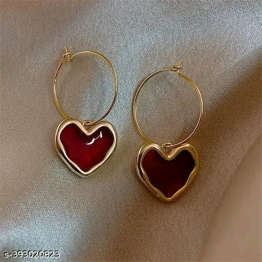 Classy Gold-Plated Alloy Hoop Earrings Studs India