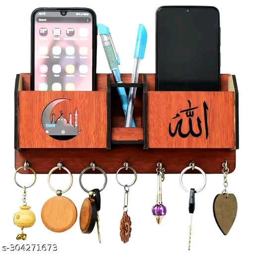 Geocarter Black Multi-Purpose Wall-Mountable Mobile Stand Holder India