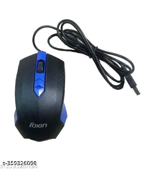 Sleek Black Wired Mouse – Fiber Material Smooth Control India