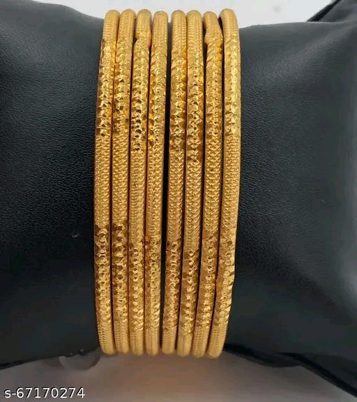 Shimmering Chic Gold Plated Bracelet &amp; Bangle