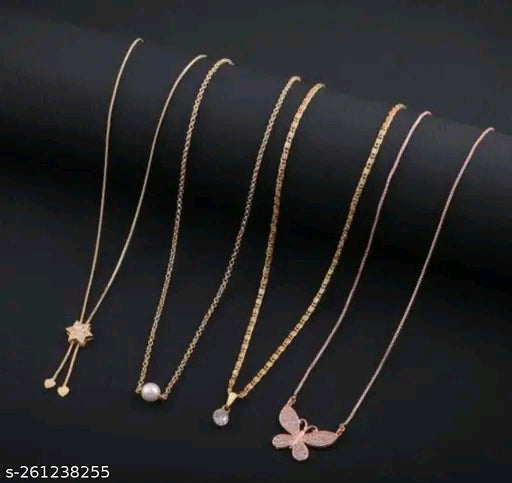 Charming gold-plated necklace cubic zirconia elegant — India Faritha 2026