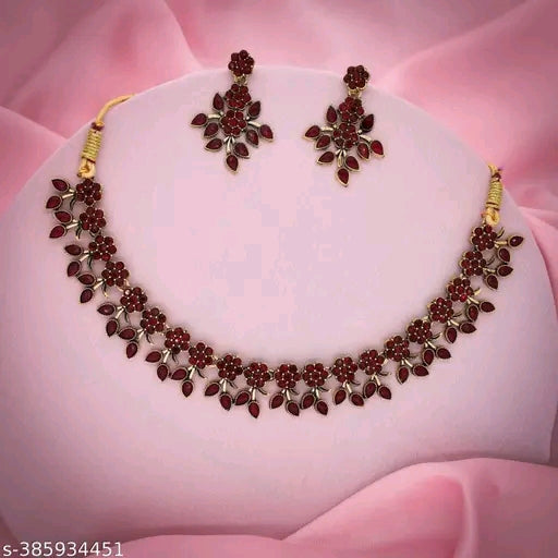 Princess Fancy Jewellery Sets - Gold Plated Necklace and Earrings