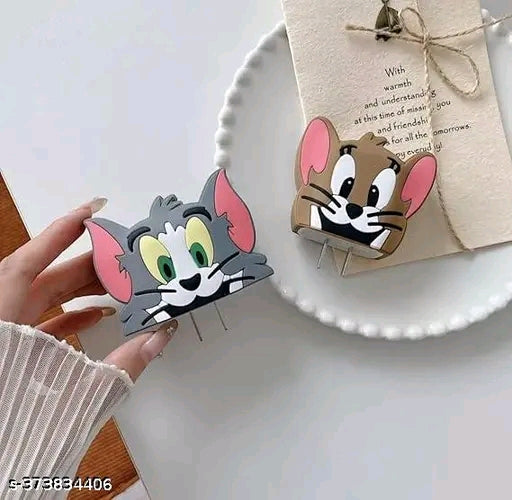 Micvir Charger Cover for iPhone 18W-20W Charger, 3D Cartoon Design Tom Grey, SpiralMicvir 3D Cartoon Tom Grey Spiral Charger Cover for iPhone 18W-20W Charger &amp; Cable Protector