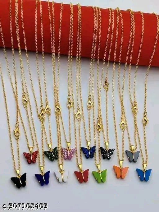 Elite Graceful Women Necklaces &amp; Chains – Gold Plated Brass, Non-Adjustable