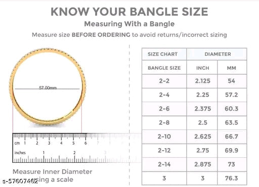 Premium Microplated Impon Panchaloha Stone Bangle India