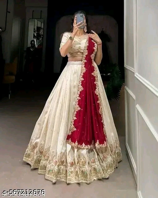 Kashvi Sensational Women’s Unstitched Lehenga Set – Premium Party Wear#