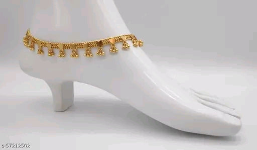 Beautiful Brass Gold-Plated Women Anklets India