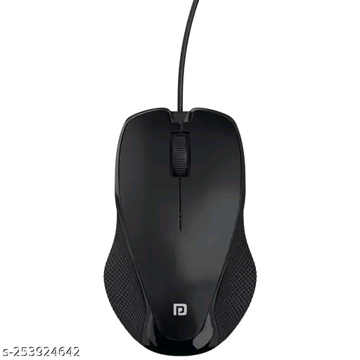 Portronics Toad 101 Wired Optical Mouse with 1200 DPI, 1.25M Cable, Hi-Optical Tracking – Black (POR-1800)